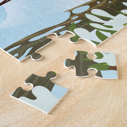 Paoli Oranje County Indiana Ski poster Legpuzzel (Zijkant)