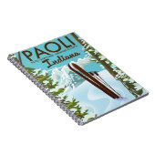 Paoli Oranje County Indiana Ski poster Notitieboek (Rechterzijde)