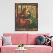 Paolo en Francesca da Rimini (door Rossetti) Canvas Afdruk (Insitu (Woonkamer))