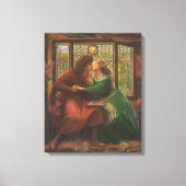 Paolo en Francesca da Rimini (door Rossetti) Canvas Afdruk (Voorkant)