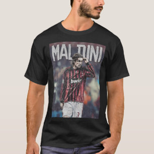 Paolo Maldini Legendarische Voetbalcaptain Schets T-shirt