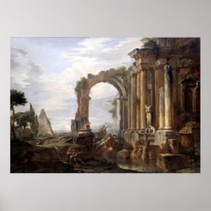 Paolo Panini Capriccio van de klassieke ruïnes Poster