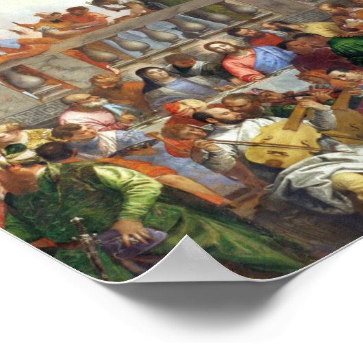 Paolo Veronese - Het huwelijk op Cana 1563 Poster (Hoek)