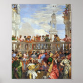 Paolo Veronese - Het huwelijk op Cana 1563 Poster (Voorkant)