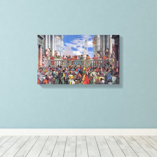 Paolo Veronese - Het huwelijk op Cana Canvas Afdruk (Insitu (Houten vloer))