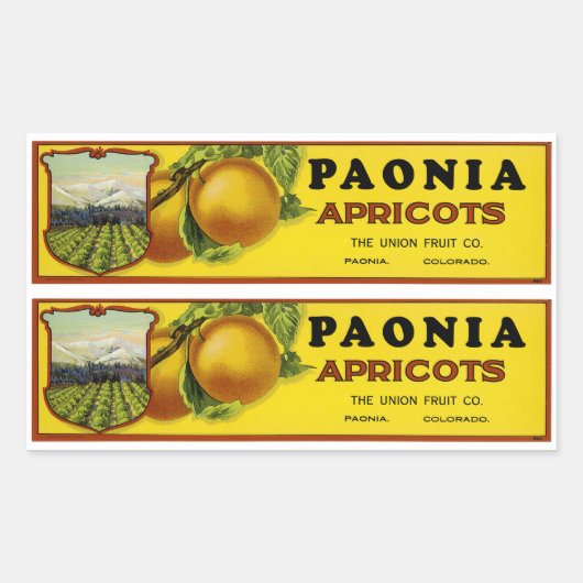 Paonia Abriots Label Art (Voorkant)