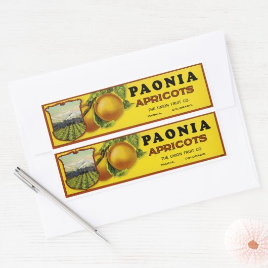 Paonia Abriots Label Art (Envelop)