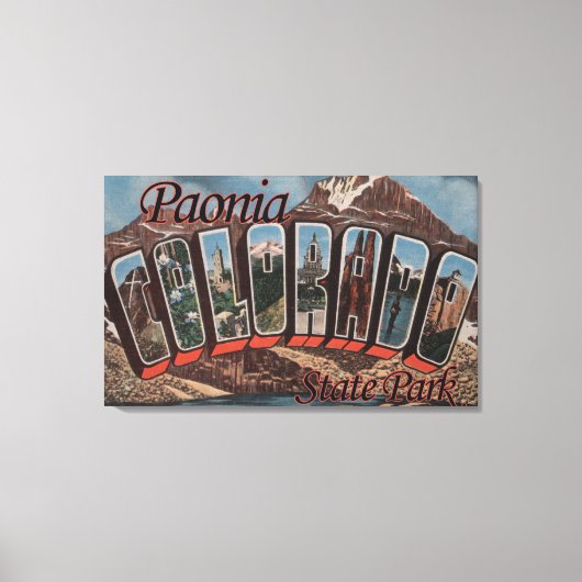 Paonia State Park, Colorado - Large Letter Scene Canvas Afdruk (Voorkant)