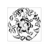 Paony flower mof silhouette, kunststempel rubberstempel (Afrduk)