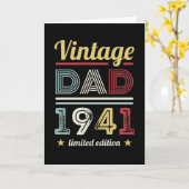  pap 1941 80th Birthday Gift Mannen Retro Kaart (Gele Bloem)