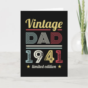  pap 1941 80th Birthday Gift Mannen Retro Kaart