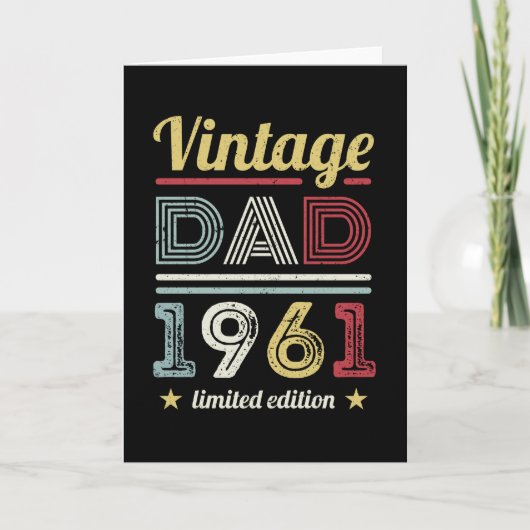  pap 1961 60th Birthday Gift Mannen Retro Kaart (Voorkant)