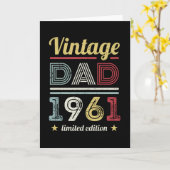  pap 1961 60th Birthday Gift Mannen Retro Kaart (Gele Bloem)