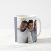 Pap 2 fotoscript Fathers day Navy blue Koffiemok (Voorkant rechts)