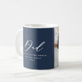 Pap 2 fotoscript Fathers day Navy blue Koffiemok (Voorkant links)