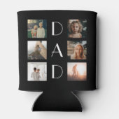 Pap 6 Foto Collage Cute Elegant Vader Day Blikjeskoeler (Achterkant)