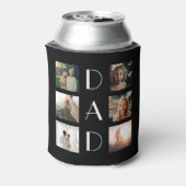 Pap 6 Foto Collage Cute Elegant Vader Day Blikjeskoeler (Blikje Achterkant)