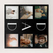 Pap 6 Foto Collage Cute Elegant Vader Day Legpuzzel (Horizontaal)