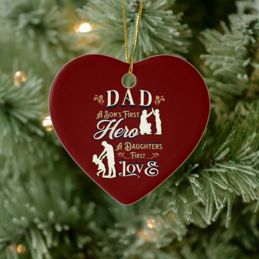 Pap A Son's First A Daughters First Love Keramisch Ornament (Boom)