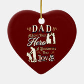 Pap A Son's First A Daughters First Love Keramisch Ornament (Achterkant)