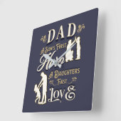 Pap A Son's First A Daughters First Love Vierkante Klok (Hoek)