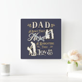 Pap A Son's First A Daughters First Love Vierkante Klok (Huis)