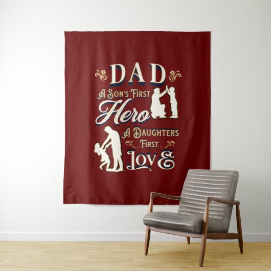 Pap A Son's First A Daughters First Love Wandkleed (In situ)