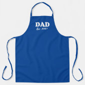Pap Aangepast Oost datum blauwe vaste stof Modern  Schort (Voorkant)