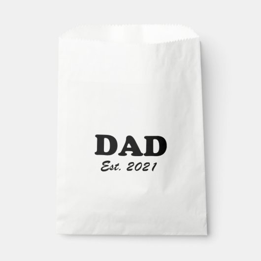 Pap Aangepaste datum zwarte witte Vaderdag Bedankzakje (Voorkant)