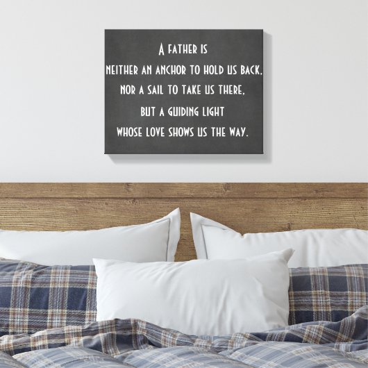 Pap Anchor Quote Canvas Afdruk (Insitu (Slaapkamer))