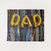 Pap-ballonnen in goud met kleurrijke Stropdassen Wandkleed (Voorkant (horizontaal))