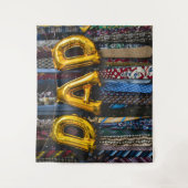 Pap-ballonnen in goud met kleurrijke Stropdassen Wandkleed (Voorkant)