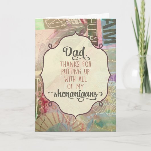 Pap, Bedankt om al mijn shenanigans te verdragen (Voorkant)