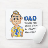 Pap, Bedankt voor zo'n geweldige ROLL-modelmuze. Muismat (Met muis)