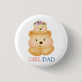 Pap Beer en Little Girl Beer Vaderdag Button