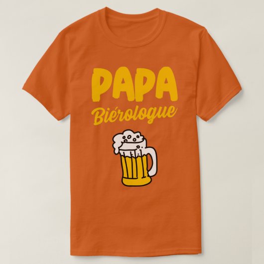 Pap beeroloog humor grappig bier verjaardag t-shirt (Design voorkant)