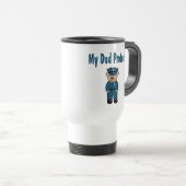 Pap beschermt Beer politieman Reisbeker (Voorkant rechts)