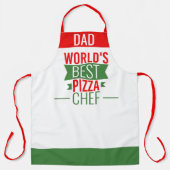 Pap - Beste Pizza Chef ter wereld - rood wit groen Schort (Voorkant)