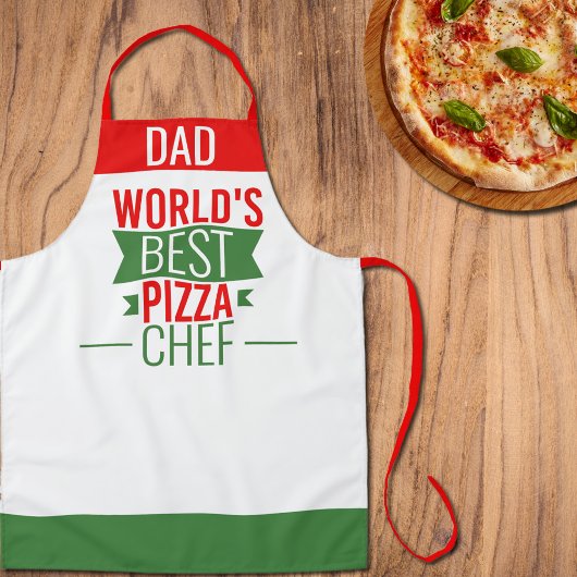 Pap - Beste Pizza Chef ter wereld - rood wit groen Schort