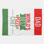 Pap - Beste Pizza Chef ter wereld - rood wit groen Theedoek (Horizontaal)