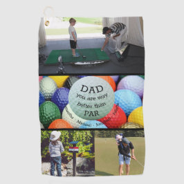 Pap beter dan Par Personalized Photo Collage Go Golfhanddoek