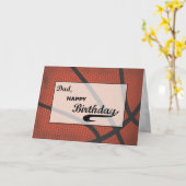 Pap Birthday Basketball Large Distress Sports Kaart (Gele Bloem)