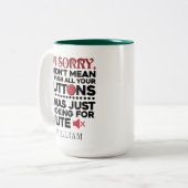 Pap Birthday bedoelde je Buttonnen niet. Tweekleurige Koffiemok (Voorkant links)