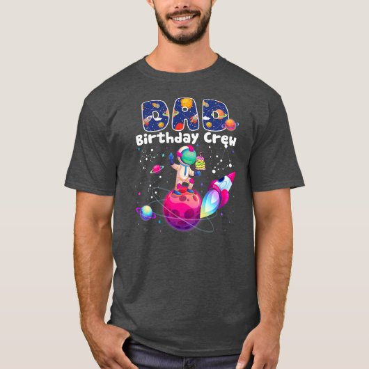 Pap Birthday Creter Buitenspace Birthday Familie T-shirt (Voorkant)