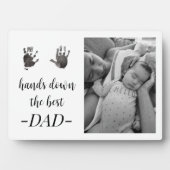 Pap Birthday Fathers Day Handprint Foto Fotoplaat (voorkant)