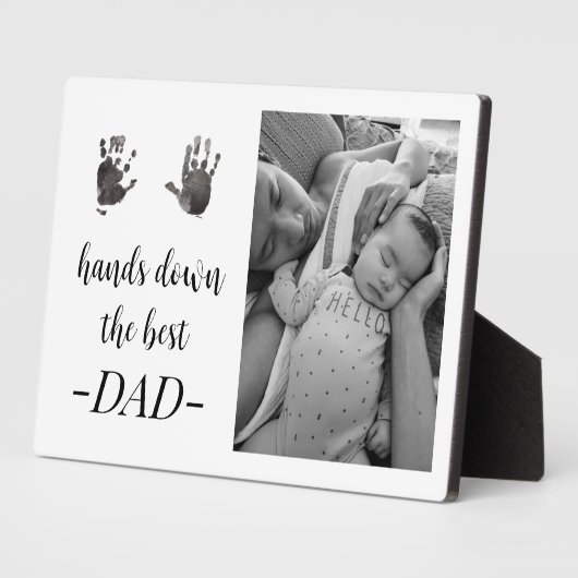 Pap Birthday Fathers Day Handprint Foto Fotoplaat (Zijkant)