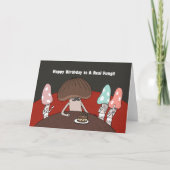 Pap Birthday Funny Pap lacht Cute paddestoelen Kaart (Voorkant)