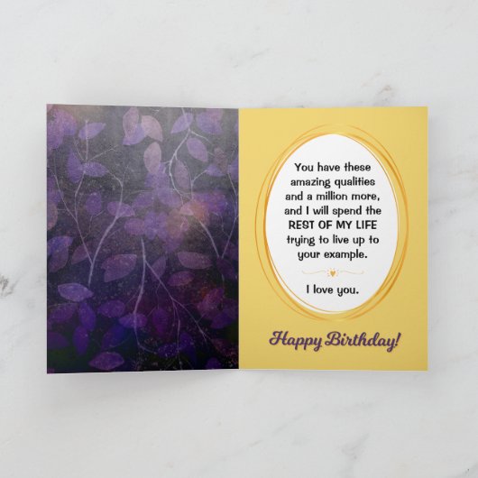 Pap Birthday, ik ben trots om je dochter te zijn Feestdagen Kaart (Binnen)