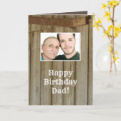 Pap Birthday, Vaderdag, Rustic Barn Kaart (Gele Bloem)