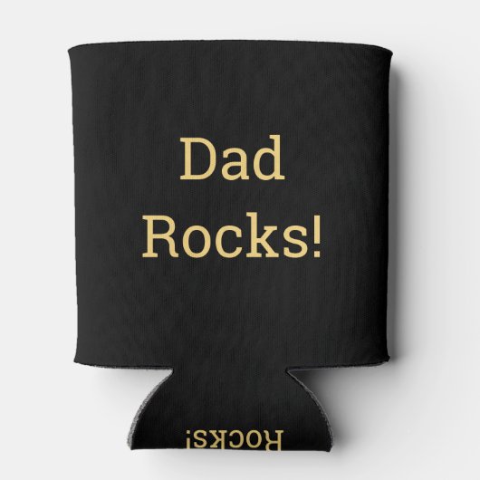 Pap Black Gold Modern Typografie Blikjeskoeler (Achterkant)